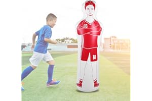 HAOKAINI 160CM Inflatable Soccer Dummy Training Goal Goalkeepr Tumbler Air Mannequin Defender Wall Football Training Dummy Boxing Punching Bag for Adult Children