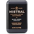 Mistral Men's Black Amber Bar Soap, Black Amber