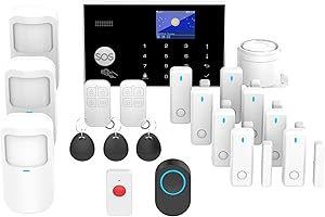 TUGARD Allarme sistema WiFi/GSM 2G, compatibile con Google Home e Alexa, kit antifurto con sirena, rilevatore di movimento, campanello per porta, sensori per porte per proteggere la casa e l'ufficio