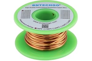 BNTECHGO 16 AWG Magnet Wire - Enameled Copper Wire - Enameled Magnet Winding Wire - 4 oz - 0.0492"Diameter 1 Spool Coil Natural Temperature Rating 155℃ Widely Used for Transformers Inductors