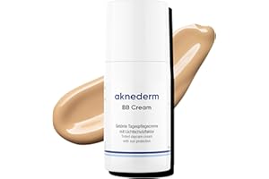 ‎AKNEDERM aknederm BB Cream - getönte Tagescreme mit Lichtschutzfaktor 25 - BB Creme für einen ebenmäßigen Teint - parfümfreier Tinted Moisturizer ideal für zu Akne neigende Haut & Pickel