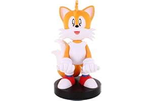 EXQUISITE GAMING Cableguys Figurka do gier Sonic Tails - Akcesorium do kontrolera lub smartfona - Kabel USB w zestawie - 20 cm