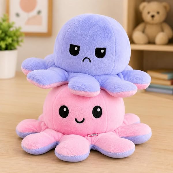 Storio Toy Octopus Plushie Reversible Soft Toys for Kids | Plush Soft Toys…