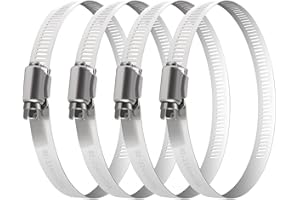 YIXISI 4 Pezzi 91-114 mm Fascette Stringitubo, 304 Fascette Stringitubo in Acciaio Inox, Regolabili Collare di Serraggio Fascette, per il Fissaggio di Tubi e Tubi