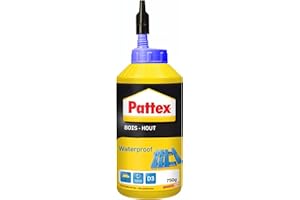 Pattex - Colle Bois Waterproof (biberon de 750 g) – Colle à bois étanche – Colle vinylique pour montage, assemblage, placage ou contrecollage en milieu humide et chaud