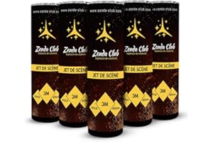 Zenda Club® 10 Getti di scena 3 metri 30 secondi Oro, altezza effetto 3 metri, articolo venduto in multipli di 10 categoria T1