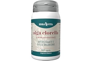 ERBA VITA Integratore Alimentare di Alga Clorella - 60 Capsule - La microalga verde ricca di nutrienti, sostiene le difese dell'organismo