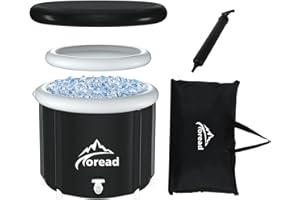 TOREAD Baignoire à glace, Froid Portable 85 cm, 420L Ice Bath Tub pour Bain Froid, Bain Glacé et Bain de Glace Sportif Extérieur/Intérieur, Seau Bain de Glace pour Sportifs, Thérapie par Eau Froide