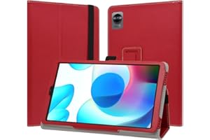 JRTAL Case for Realme Pad Mini, PU Leather Slim Folding Stand Cover for 8.7" Realme Pad Mini RMP2105 /Blackview Tab 60 Tablet (Not Fit Realme Pad/Realme Pad X) - Red
