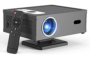 TEUYAU Vidéoprojecteur Full HD 1080P Compatible 4K,Smart Projector avec WiFi 6 BT 5.0 et Support Amovible à 360°,Mini Projecteur avec Prise en Charge de la Correction trapézoïdale Horizontale