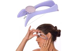 DGUSO Epilateur Femme Epilateur Epilateur Visage Epilateur Visage Femme Epilateur Manuel Epilation au Fil Ressort Epilation Avec Cordon Epilation Remplaçable et Epilateur à Ressort Rose