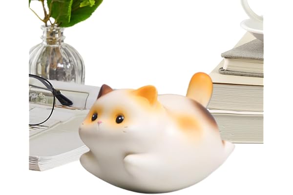 Rocking Cat Figurines - Mini Animal Wobble Toys | Cute Desk Decor Collectibles Fun Balance Motion Design Feature Decorative Ornament Set for Office, School, Dorm or Birthday