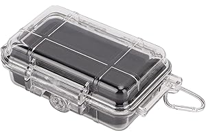 ALOMEJOR Scatola di Immagazzinaggio di Sopravvivenza Impermeabile Scatola di Plastica Antiurto con Rivestimento di Assorbimento degli Urti Custodia Ermetica Trasparente per Esterni per L'escursionismo in Campe