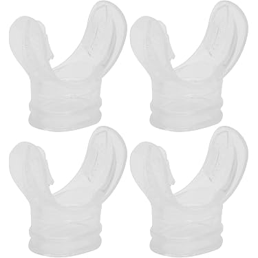Mollytek 6 Bocchini Per Subacquea In Silicone Trasparente – Morbidi E Universali Per Regolatori Standard, Ricambio Snorkeling