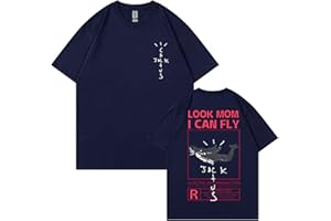 HIAPES Cantante Hip Hop Travis Scott T-Shirt Oversize Stampata Cactus Jack Cartone Animato A Maniche Corte Primavera Ed Estate T Shirt in Cotone O-Collo Top Casual Unisex XS ~ 3XL