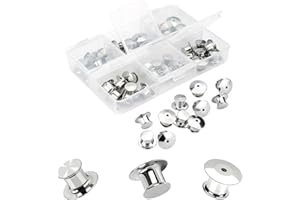 Pins Locking Backs Pin Locks Metal Pin, Wady 40 Pieces Pin Backs Locking Bulk Metal Pin Keepers Locking Clasp