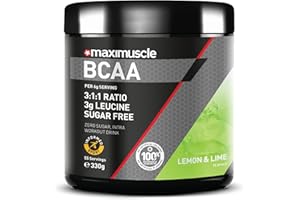 Maximuscle BCAA | Zero Sugar Branched Chain Amino Acids Intra Workout Drink to Boost Performance & Endurance While You Exercise | Lemon & Lime, 330g - 55 Servings