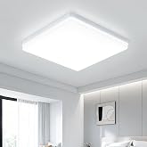 OTREN LED Ceiling Light 30 cm 48 W 4800 LM, 6500 K Ultra-thin Square Ceiling Lamp, IP44 Waterproof for Bathroom, Kitchen, LED