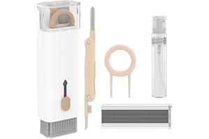 NICEKOOL Reinigungsbürste für Tastatur - Reinigungsset für Airpods Pro Multifunktions 10 in 1 Keyboard Cleaning Brush Kit Kopfhörer Reinigungsstift Weiche Bürste Tastaturkappen Entferner (Rosa, 7 in 1)