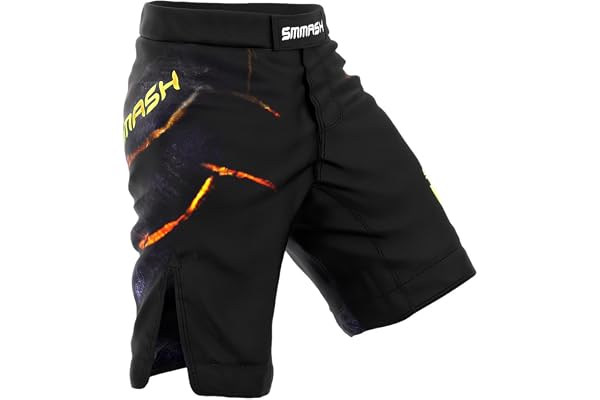 SMMASH Short D'entraînement Sport pour Homme Pantalon De Boxe Thaibox Muay Thai MMA Gym Fitness Respirant Fermeture Velcro Résistant