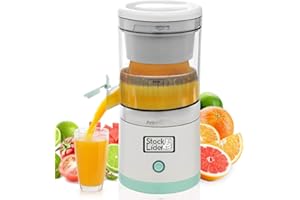 STOCK LÍDER Stock Lider-Exprimidor de Naranjas Eléctrico para Zumos Naturales, Exprimidor de zumos Automatico, Esprimidores Electrico de Naranja, Carga USB Larga Duracion, Eficiente y Elegante Facil Limpieza