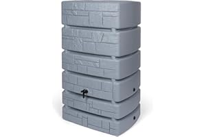 Kreher Récupérateur d'eau XXL Tower Stone Volume 500 litres Dimensions: 77,5 x 58,3 x 130 cm (gris)
