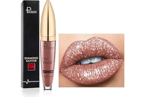 HIKAKA 18 Farben Diamant glänzender langanhaltender Lippenstift,3D Shining Stars Perlglanz Lipgloss,Shimmer Metallic Texture Liquid,lang anhaltender Lipgloss,wasserdichte langlebiger Not Stick Cup (11)