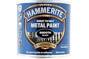 Hammerite Smooth Black Metal Paint 250ml