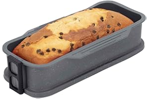 JATA HMOL1324 - Molde Bizcocho Horno. Molde Silicona. Molde Pan. Desmoldable. Base de Vidrio. Antiadherente. Flexible. Para: horno, congelador y lavavajillas. Libre de BPA. 26,5 x 13,2 x 6,2 cm