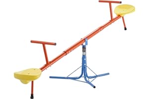 VEVOR Kids Seesaw, 100 lbs Load Capacity per Seat, Sit and Spin Teeter Totter with 3-prong Support Legs, Kids Outdoor Playground Equipment, Swiveling 360 Degrees Rotating for Children Aged 3+