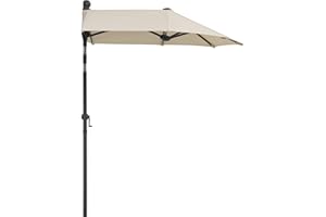 SCHNEIDER SCHIRME Schneider Sonnenschirm Salerno mezza, natur, 150x150 cm rechteckig, Gestell Stahl, Bespannung Polyester, 5.94 kg