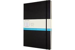 Moleskine - Cuaderno Clásico con Hojas Lisas, Tapa Blanda y Cierre Elástico, Tamaño A4 21 x 29.7 cm, Color Negro, 192 Hojas