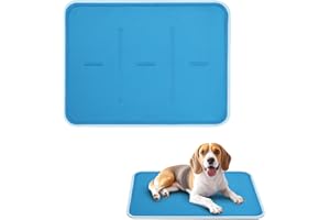 Bamda Dog Cooling Mat 65x50cm, GRS Certified- Non-Toxic Solid Gel, Self Cool mat for dogs, Fast Cooling Relief in Hot Summer for UK Pets, Cat Cool Mats Home & Car Use 【M】