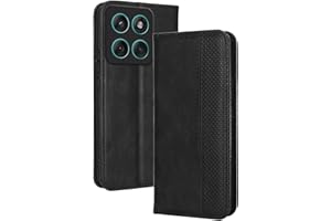 RankOne Skórzane etui z klapką do Motorola Moto G86 5G / G86 Power 5G (6,67" Inches) czarne