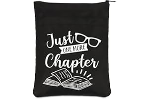 PLITI Bücherwurm-Buchhülle, Bibliothek, Wertschätzung, Geschenk, Buchliebhaber, Geschenk, Just One More Chapter Buchschutz für Frauen (Mehr Kapitel BSblU)