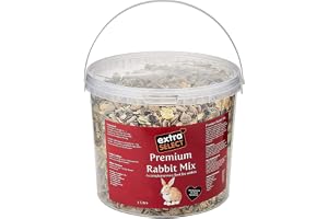 Extra Select Premium Rabbit Mix Bucket 5L - Balanced Complementary Feed with Pellets, Forage, Vitamins & Minerals (Packaging 