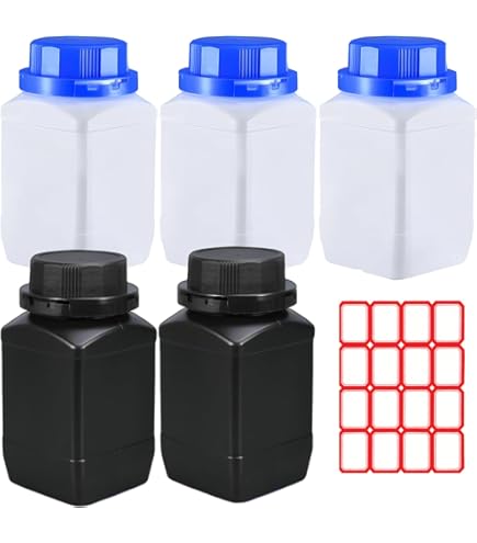 Lot De 10 Bouteilles En Plastique PEHD De 100 Ml, Adaptées à Un Usage Alimentaire, Par Exemple Pour Avion, Voyage, Camping, Bouchons Colorés