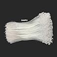 LbsAMP 2000 Pcs Self-Locking Plastic Tag Fastener, 12.5cm Transparent White Snap Lock, Clear Pin Security Loop, Plastic Cable Ties, for Price/Clothes/Hang Tag