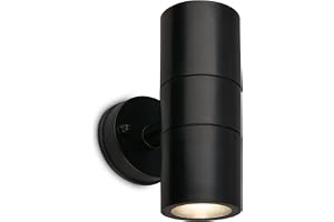 BRILONER - IP54 utomhusvägglampa, stänk- och dammskydd, GU10-uttag, max. 7W, utomhu, utomhusbelysning, 16 x 7,5 x 11 cm