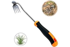 BYTLXM Manueller Weeder, 2024 Neu Edelstahl Unkrautstecher, Gartenarbeit Hand Unkrautstecher, Gartenarbeit Hand Unkrautstecher mit stiel zum Entfernen von Gartenunkräutern