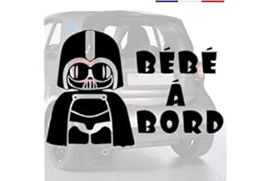 Sticker bébé à bord pour voiture Dark Vador 20 cm Noir - Anakiss