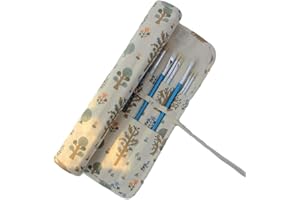 XNFIVE Trousse à Pinceaux Artiste, 20 Emplacements Toile Sac de Pinceaux Cases Rouleau Sac à crayon Plumier Brosse Dessin Peinture Aquarelle Pinceau d'huile Pochette, 15 pouces, Sans Pinceaux (Arbres)