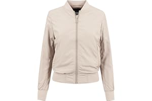 URBAN CLASSICS Chaqueta Bomber para Mujer con Bolsillos, Chaqueta Entretiempo otoño y primavera, Cazadora Acolchada de Corte Old School