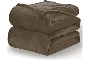 WAVVE Kuscheldecke Flauschig Decke Fleecedecke - Sofadecke 150x200 cm Warm Wohndecke Couchdecke, Braun Decke Weich Sofaüberwurf XL