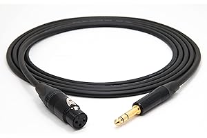 enoaudio Mogami 2534 Quad Professionel Studio Kabel Symmetrische | Neutrik Gold XLR female - 6,3mm TRS klinke | HiFi, 0,5 m