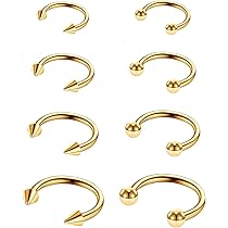 Yolev 32-delige Piercing Set - 16G Hoefijzerringen Van
