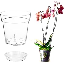 Vaso Orchidea ARTEVASI in plastica colore trasparente H 15 cm, L 12.7 x