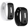 AOGOE Ultrasonic Bracelet, 2PCS Ultrasonic Body Shape Wristband, Ultrasonic Body Shape Bracelet, Lymphatic Drainage Ultrasound Bracelet for Men and Women, Mosquito Bracelet, Ultrasonic Wristband