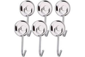 YADODO Crochet Aimanté Pussiant 14kg 20D Crochet Magnetique Frigo Néodyme Pivotants Aimant Crochet Magnétique Crochets Aimantés Magnétiques pour Cuisine Torchon Tableau 6pcs