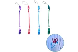 EASYGADGET 4 Porta Tijeras Enfermería con Muelle Extensible. Cuelga Accesorios a tu Bolsillo y no los Pierdas. 4 Colores: Verde, Azul, Morado y Rosa.